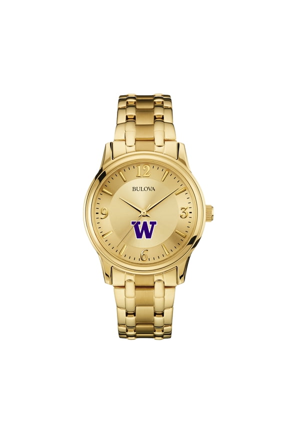 Men's Bulova Washington Huskies Gold-Tone Watch