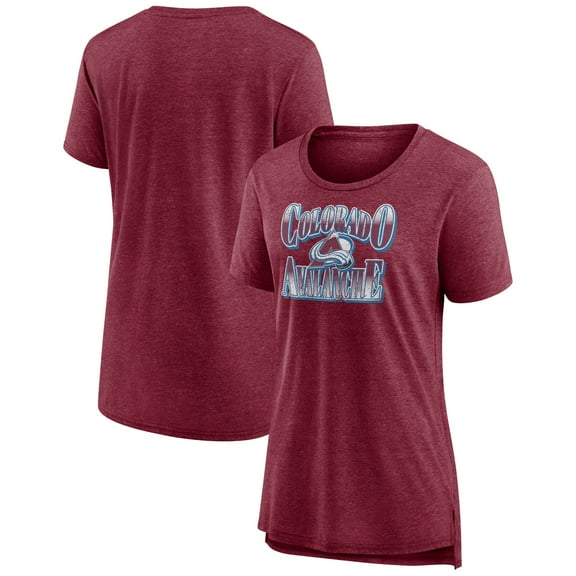 Women's Burgundy Colorado Avalanche Crash the Net Tri-Blend T-Shirt