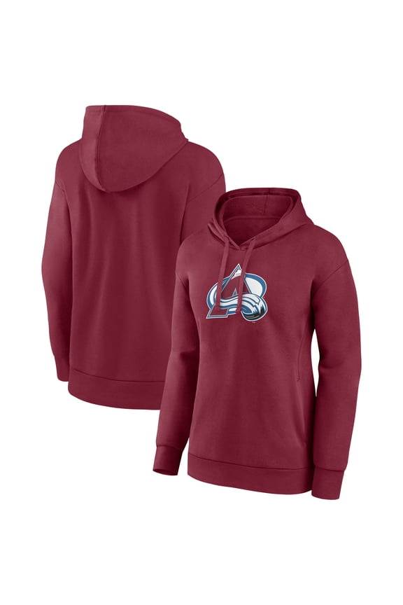 Women's Burgundy Colorado Avalanche Primary Logo Pullover Hoodie
