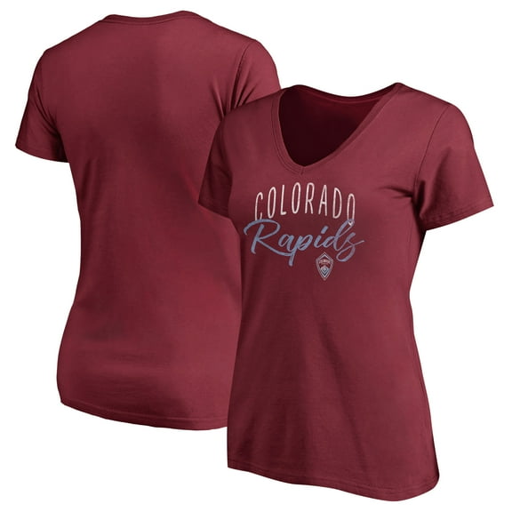 Women's Burgundy Colorado Rapids Graceful V-Neck T-Shirt