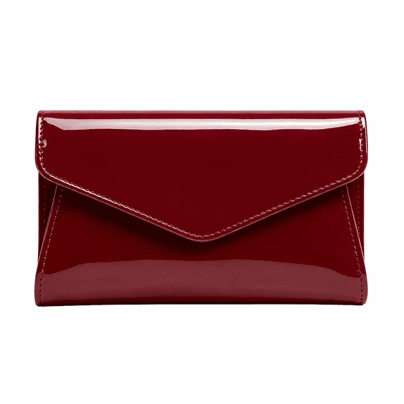 REMANLAND Women's Satin Evening Clutch, Red