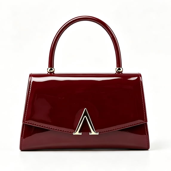 REMANLAND Women's Satin Evening Top Handle Bag, Red