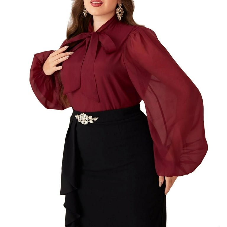 Plus size fashion blouses walmart