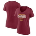 thumbnail image 1 of Women's Burgundy Washington Commanders Nostalgia V-Neck T-Shirt, 1 of 3