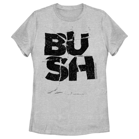 Women's Bush Ripped Logo Graphic Tee Athletic Heather 2X Large