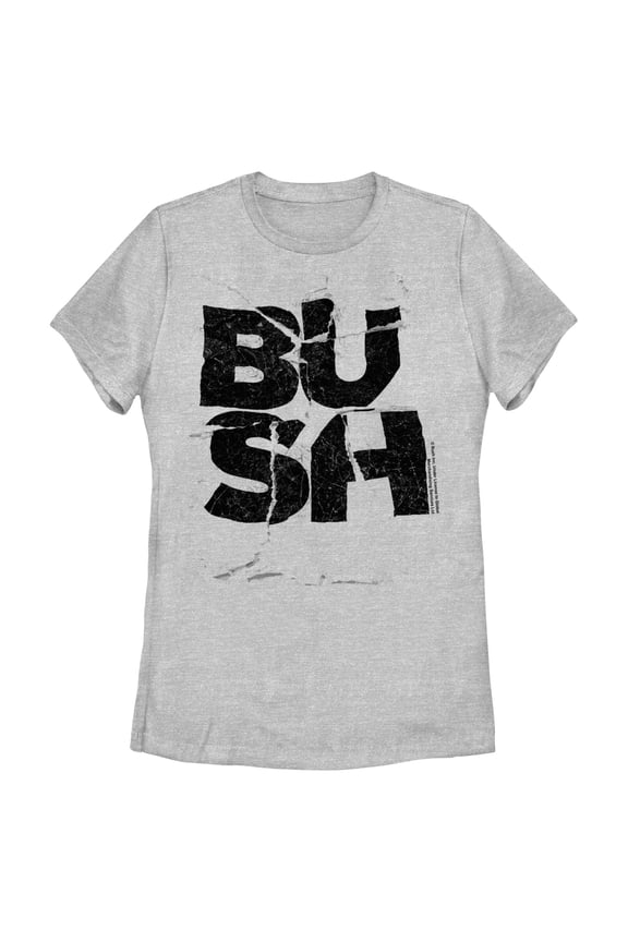Women's Bush Ripped Logo Graphic Tee Athletic Heather 2X Large