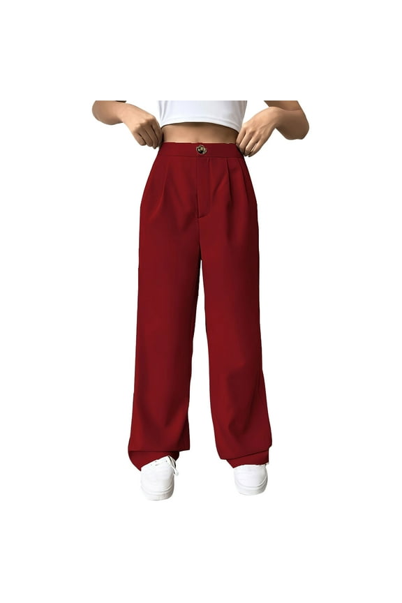 Women's Business Blazer Pant Office Work Suit Pants Wide Leg Casual Dress Pants High Waisted Work Trousers