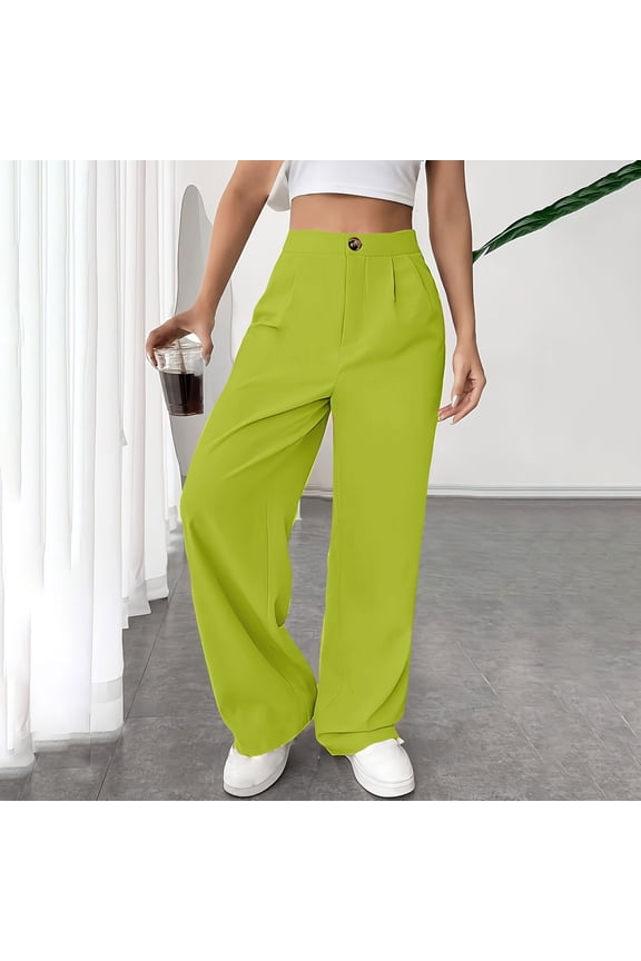 Women's Business Blazer Pant Office Work Suit Pants for Women Wide Leg Casual Dress Pants High Waisted Work Trousers