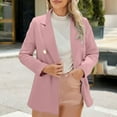 thumbnail image 1 of Women's Business Casual Blazer Solid Color Long Sleeve Lapel Pocket Open Front Office Jacket, 1 of 6