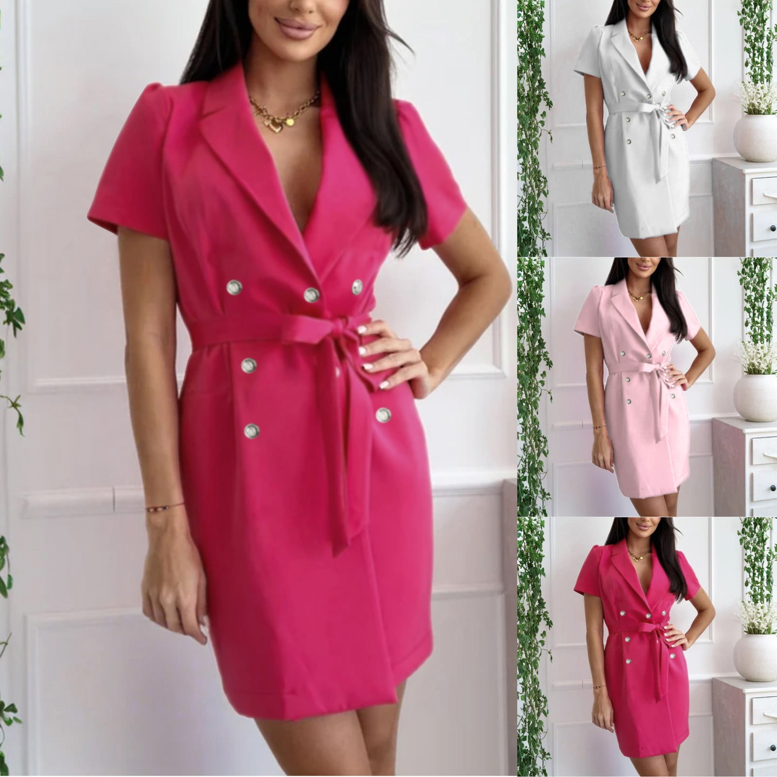 Women S Business Casual Dress Office Professional Blazer Dress Short