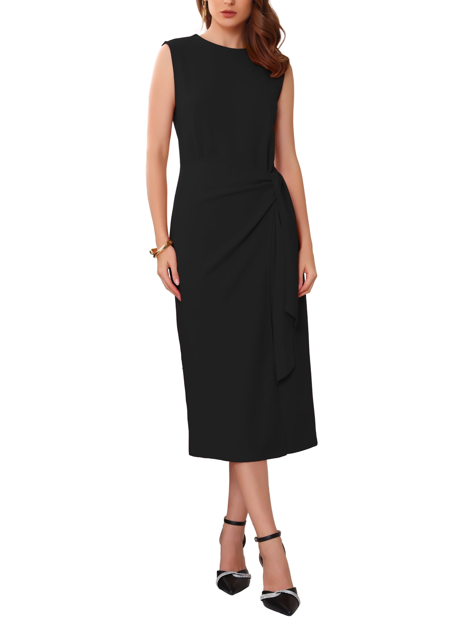 sachin and babi light blue dress Black Velvet Premium Gem Sleeve Detail Shift Dress main image 1