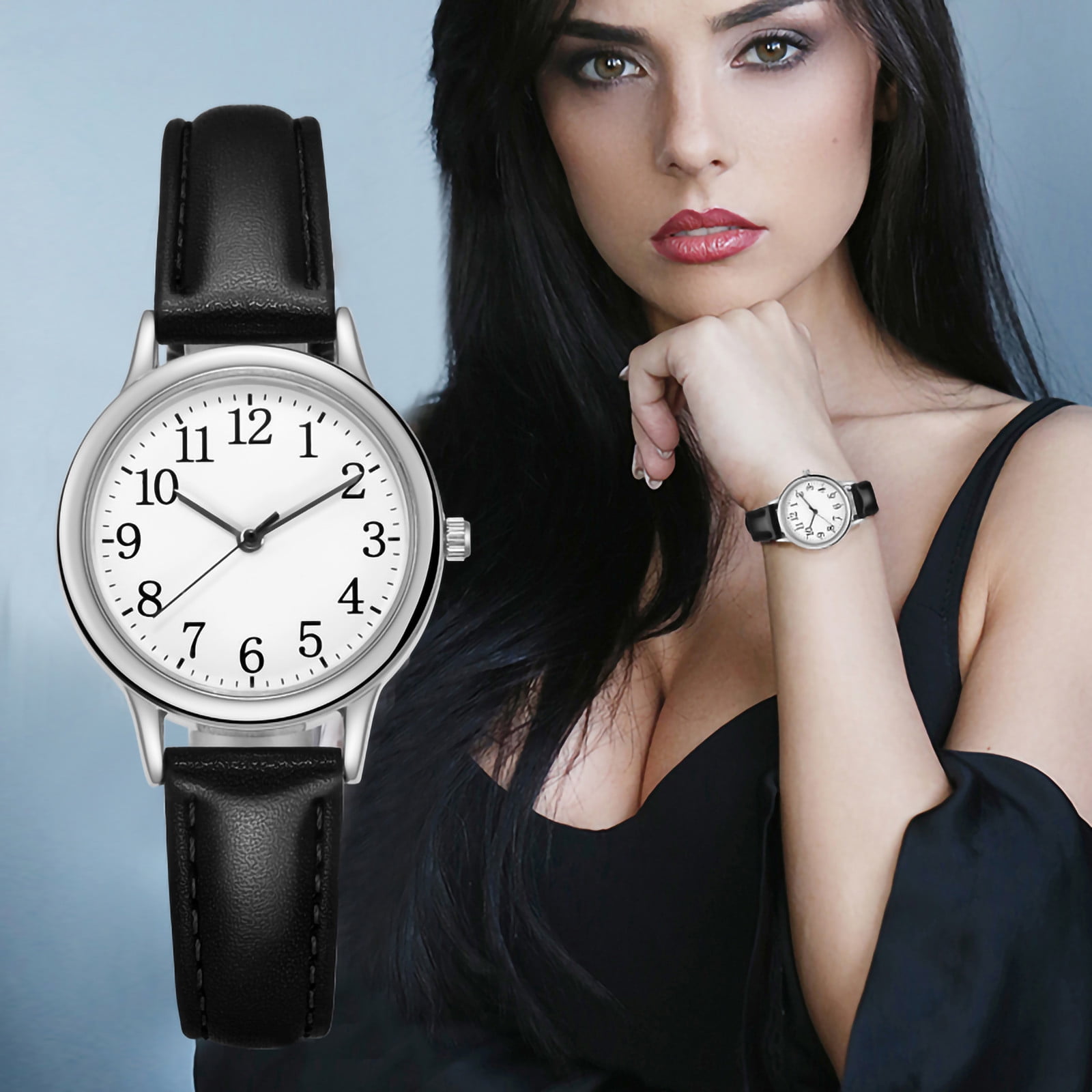 Women's Business Dress Watches for Ladies Female Brown Leather Strap Small  Face Dress Analog Quartz Wrist Watch with Calendar Day Date Waterproof  Luminous Gift Classic Casual Fashion - Walmart.com