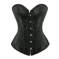 Women's Bustier Corset Top Lace Up Corsets Plus Size Floral Vintage Overbust Corset