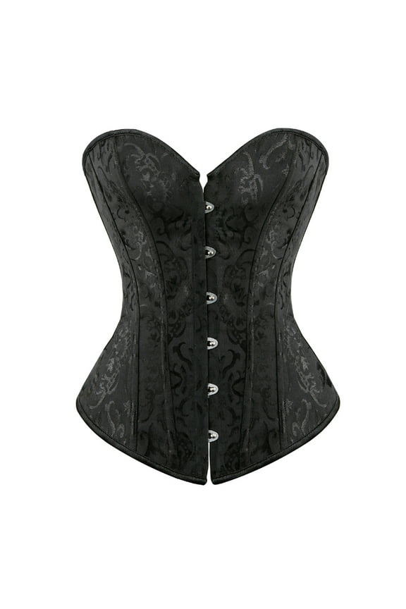 Women's Bustier Corset Top Lace Up Corsets Plus Size Floral Vintage Overbust Corset