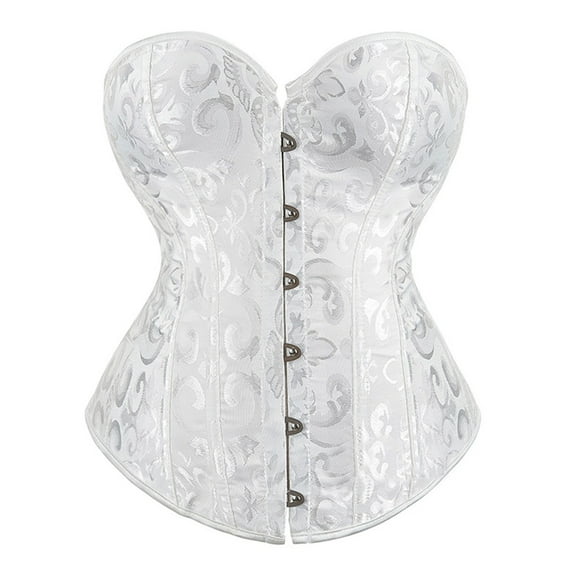 Women's Bustier Corset Top Lingerie Sets Black Satin Waist Cincher