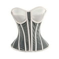 thumbnail image 1 of Women's Bustier Corset Tops Satin Waist Cincher Mesh Overbust Bustiers Lace Up Bodyshaper Renaissance Costume Shapewear, 1 of 6