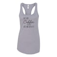 thumbnail image 1 of Women's But First Coffee Racerback Tank Top-Heather Grey-xl, 1 of 4