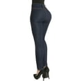 thumbnail image 1 of Women's Butt Lifter Skinny Jeans Levanta Cola Pompis Authenthic Colombianos Push Up High Rise Waist Control Dark Blue 500DB by Fiorella Shapewear, 1 of 6
