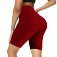 thumbnail image 1 of Women's Butt-Lifting Capri Yoga Pants with Side Pockets – Bubble-Patterned Fitness Leggings for Running, Travel & Outdoor Activities,Red M, 1 of 5