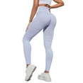 thumbnail image 1 of Women's Butt Lifting High Waist Yoga Pants, Seamless Tummy Control Workout Leggings, Compression Fitness Pants for Running & Gym Training,Light Purple S, 1 of 5