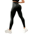 thumbnail image 1 of Women's Butt Lifting High Waist Yoga Pants, Seamless Tummy Control Workout Leggings, Compression Fitness Pants for Running & Gym Training,Black L, 1 of 5