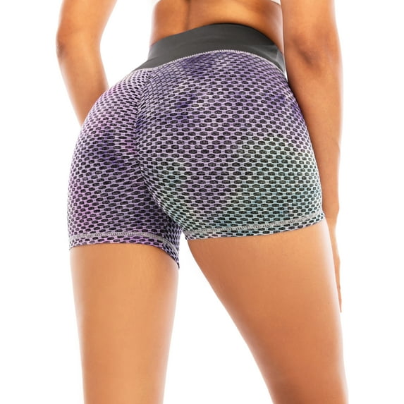 Women's Butt Lifting Shorts Tight Yoga Pants Anti Cellulite Sexy Leggings High Waisted Yoga Pants Workout Tummy Control Textured Booty Tights