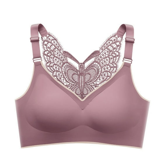 Women's Butterfly Back Bra Full Figure Magiclift Plus Size Seamless Wirefree Back Close Sports Vest Bra