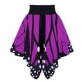 thumbnail image 1 of Women's Butterfly Print Handkerchief Hem Skirt, Asymmetrical Midi Skirt, 1 of 2