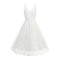 thumbnail image 1 of Women's Butterfly Printed Cocktail Swing Dress Sleeveless Mesh Dress Elegant Spaghetti Strap Wedding Guest Dress Evening Dress, 1 of 7