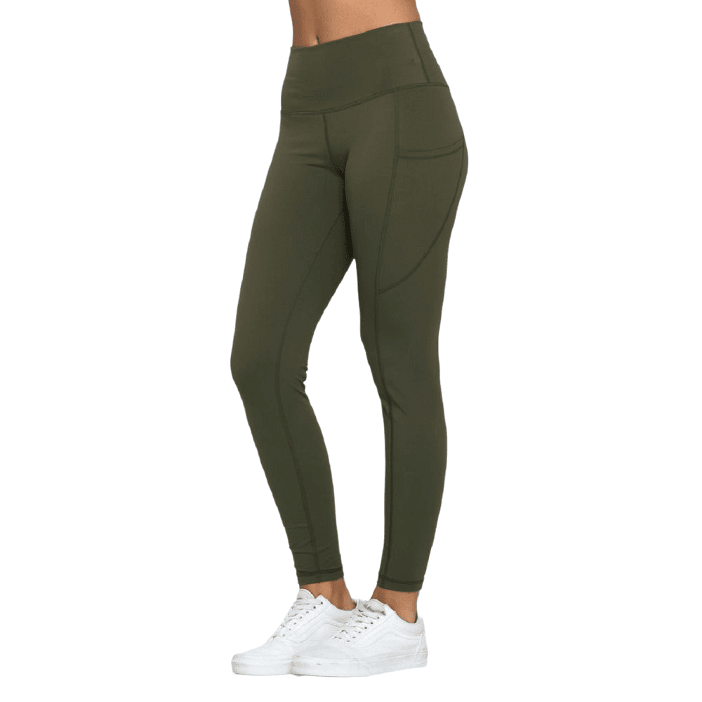 Women's Buttery Soft Activewear Leggings with Pockets - Smoky