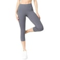 thumbnail image 1 of Women's Buttery Soft Capri Activewear Leggings, Charcoal, L, 1 of 5