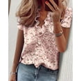 thumbnail image 1 of Women's Button Down Blouse Long Sleeve Ruffle Blouse Solid Colour Comfort Shirt Plus Size Dress Shirts, 1 of 2