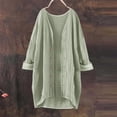 thumbnail image 1 of Women's Button Down Shirt Long Sleeve Casual Oversized Cardigan Beach Shirt Dresses Breathable Loose Fit Blouse for Women, 1 of 5