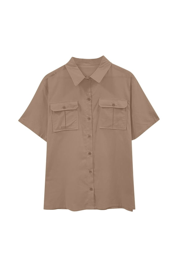 Women's Button Down Shirts UPF 50+ Short Sleeve Sun Protection Shirts Stretch Quick Dry Shirt for Fishing, Hiking, Travel