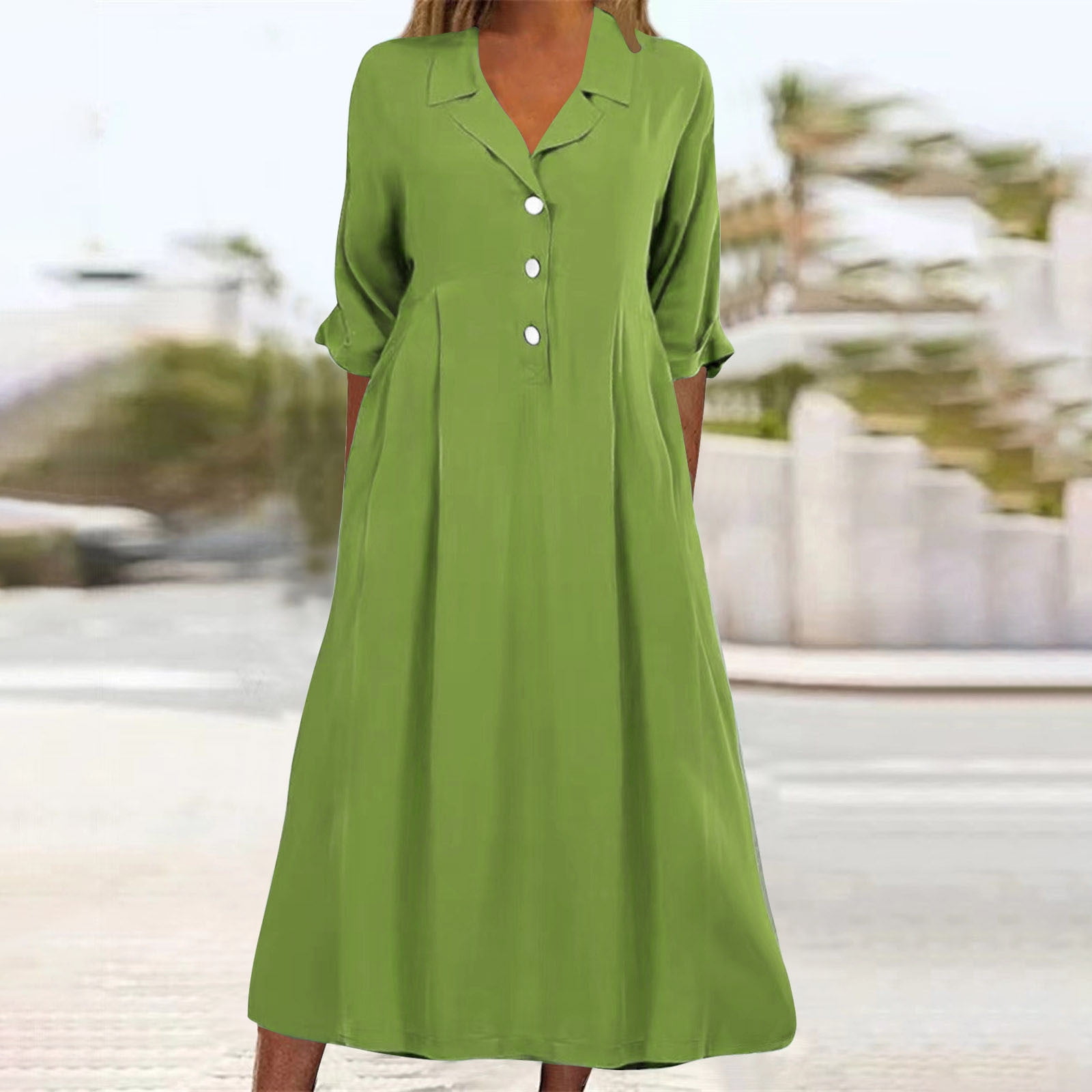 open lace back dress Fifteen Twenty Rayleen Long Sleeve Pleated Shirtdress - Chambray