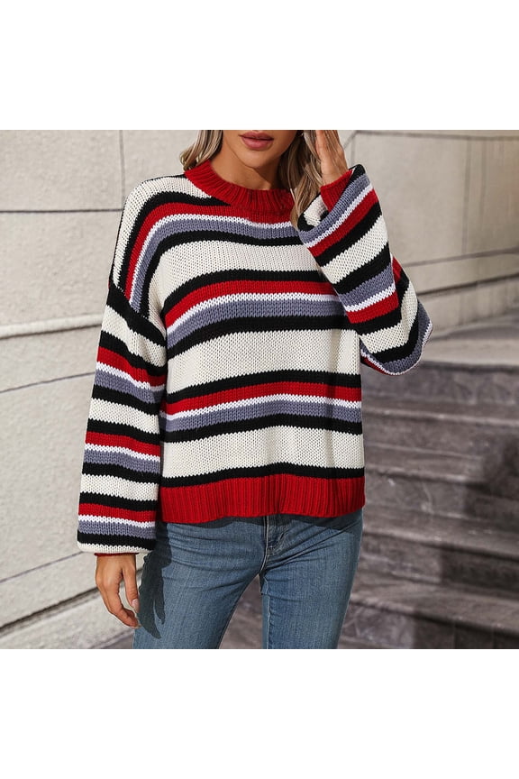 Women's Button Front Pullover Blouse Autumn Long Sleeve Round Neck Casual Top