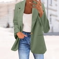 thumbnail image 1 of Women's Button Pockets Cardigan Formal Suit Long Sleeve Lapels Business Jacket Coat plus Size Womens Outdoor Vest Business Casual Jacket Western Fashion Womens Anorak Jacket Womens Denim Jackets, 1 of 6