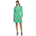 thumbnail image 1 of Women's Button Ruffled Blazer Dress Green 4, 1 of 1