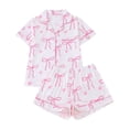 thumbnail image 1 of Women's Button Short Sleeve Shorts Set Thin Soft Polyester Cotton Casual Loungewear Pajama, 1 of 8