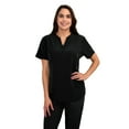 thumbnail image 1 of Women's Button V-Neck Scrub Top Medical Nursing JDM Uniforms, 1 of 5