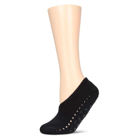 Women's Button Weave Lounge Slipper Sock with Grips