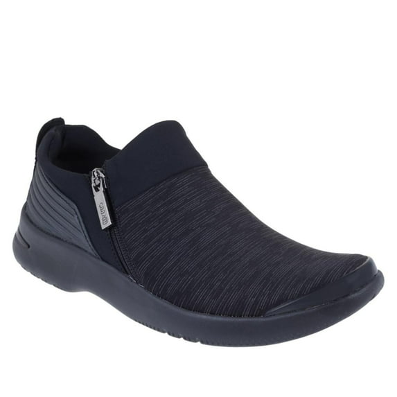 Women's Bzees Axis Sneaker Black Heather Brushed Stretch Fabric 9 M