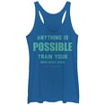 thumbnail image 1 of Women's CHIN UP Anything is Possible  Racerback Tank Top Royal Blue Heather Small, 1 of 3