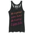 thumbnail image 1 of Women's CHIN UP Be Inspired  Racerback Tank Top Black Heather Small, 1 of 3