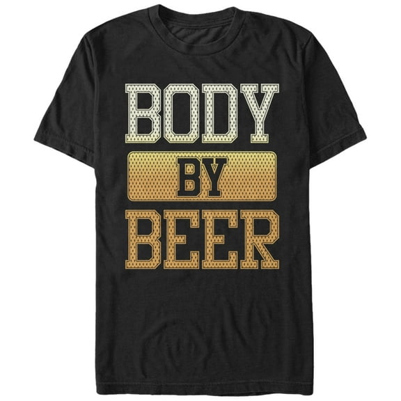 Women's CHIN UP Body By Beer  Boyfriend Graphic Tee Black X Large
