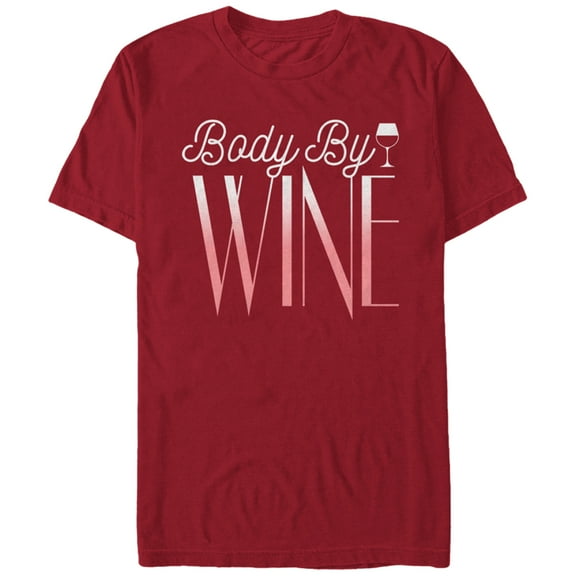 Women's CHIN UP Body By Wine  Boyfriend Graphic Tee Cardinal X Large