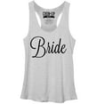 thumbnail image 1 of Women's CHIN UP Bridal  Racerback Tank Top White Heather Small, 1 of 3