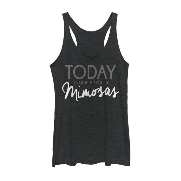 Women's CHIN UP Brought to You by Mimosas  Racerback Tank Top Black Heather X Small