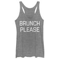 thumbnail image 1 of Women's CHIN UP Brunch Please  Racerback Tank Top Gray Heather Large, 1 of 3