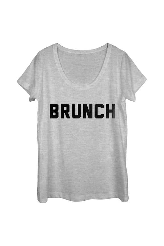 Women's CHIN UP Brunch Scoop Neck Athletic Heather Large